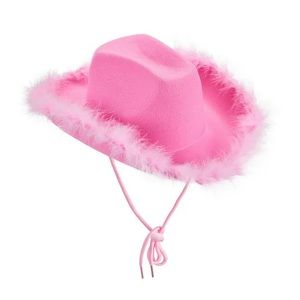 Pink Fuzzy Cowboy Hat